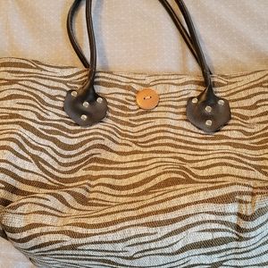 Zebra striped Handbag